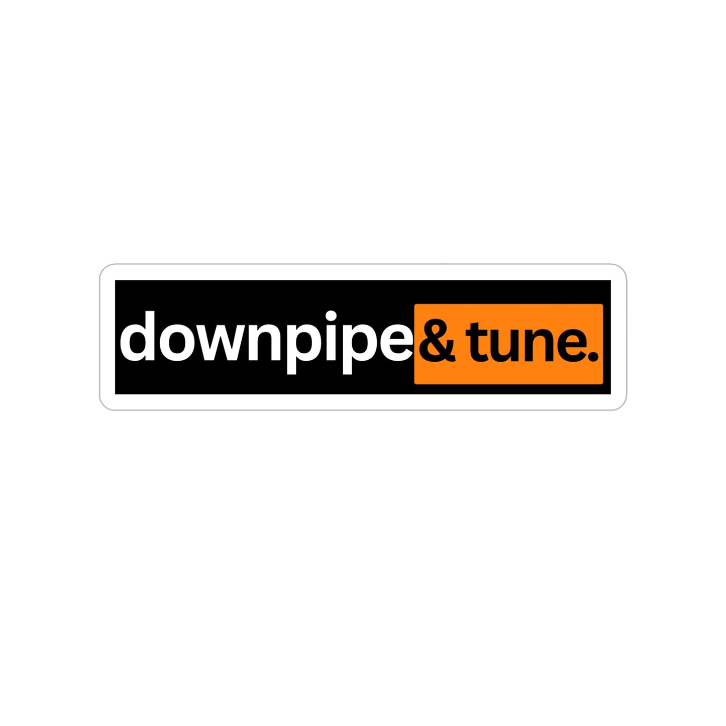 downpipe and tune sticker